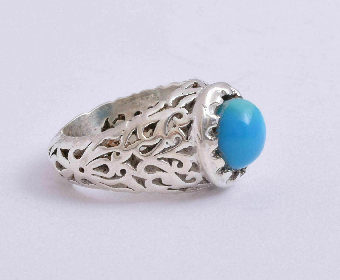 Egyptian Turquoise Sterling silver Men Ring-Middle Eastern