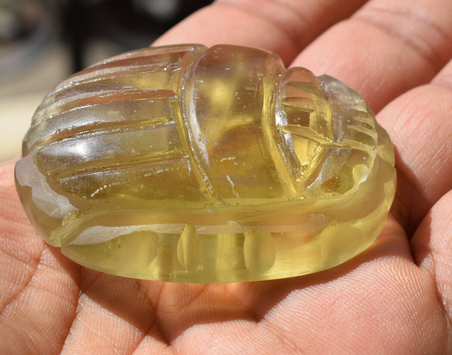 Libyan Desert Glass, Egyptian Scarab, Scarab Beetle, asteroids Impact, 386 Carat