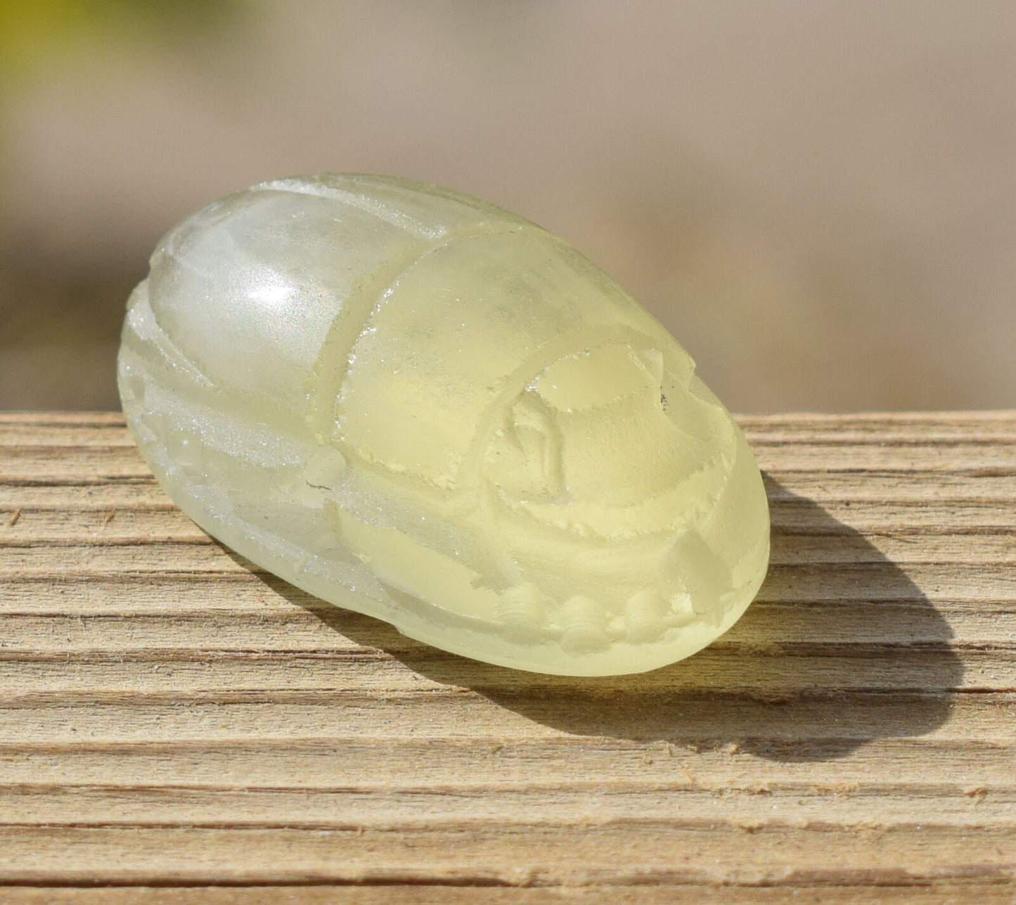 Libyan Desert Glass, Egyptian Scarab, Scarab Beetle, asteroids Impact- 45 Carat