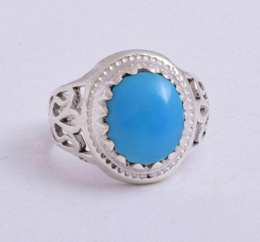 Egyptian Turquoise Sterling silver Men Ring-Middle Eastern