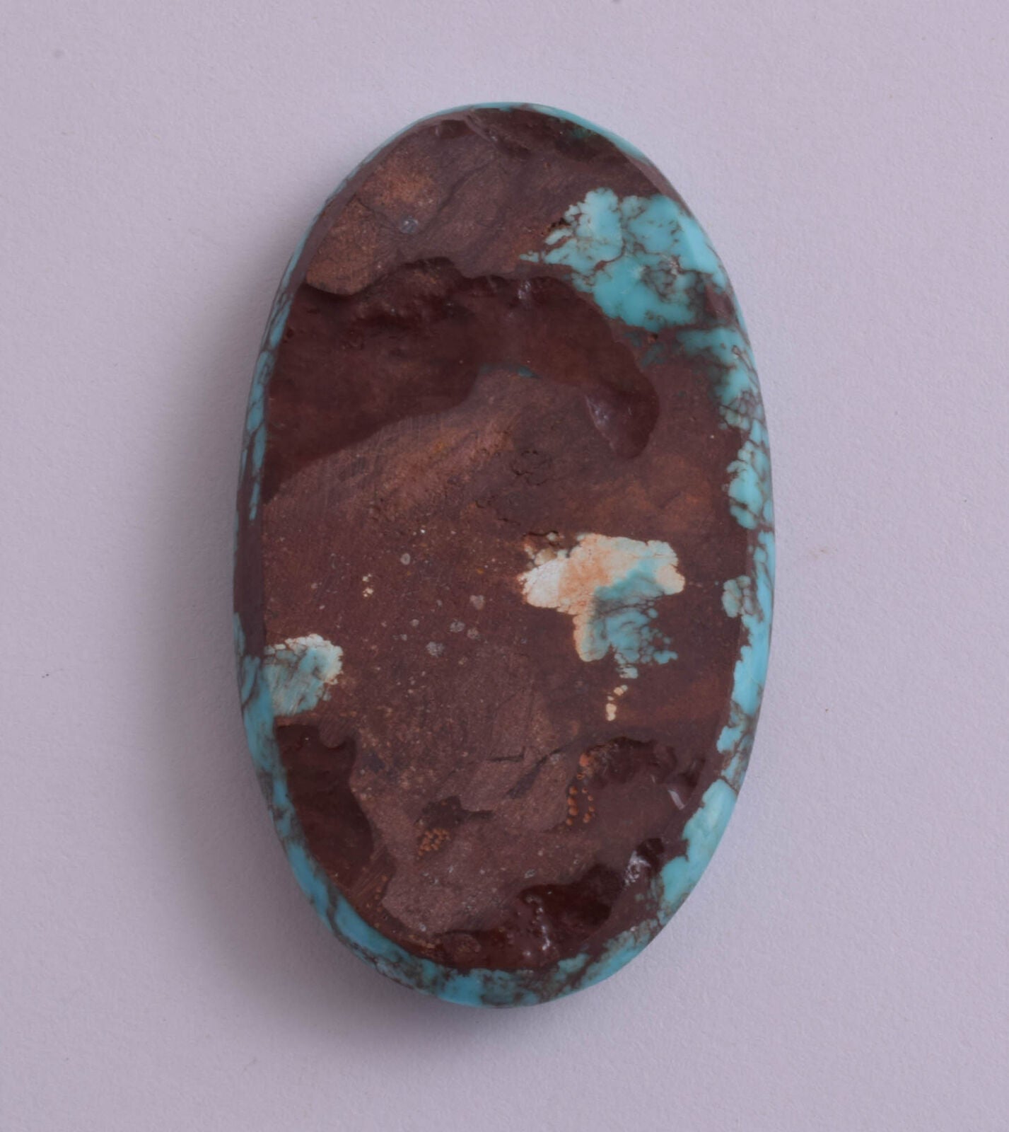 Egyptian Turquoise Cabochon/ Spiderweb Cab Cabochon stone 136 Carats/ 62mmX36mm