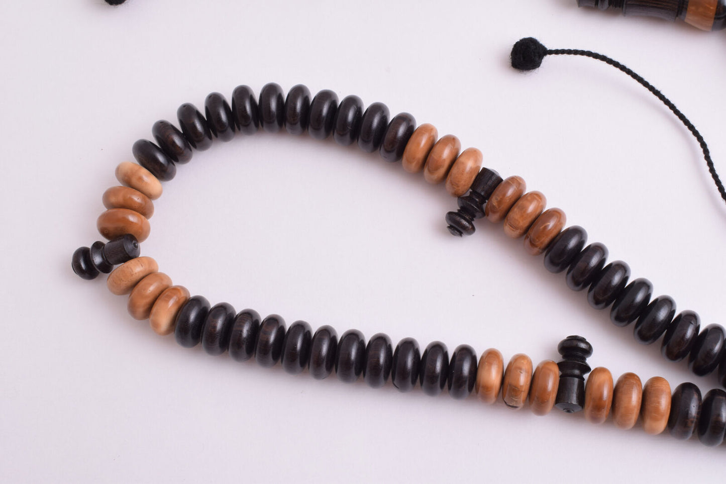 4 Pieces-Ebony/ Kuka Islamic Prayer Beads-Worry Beads-Muslim Tasbih-Dhikr