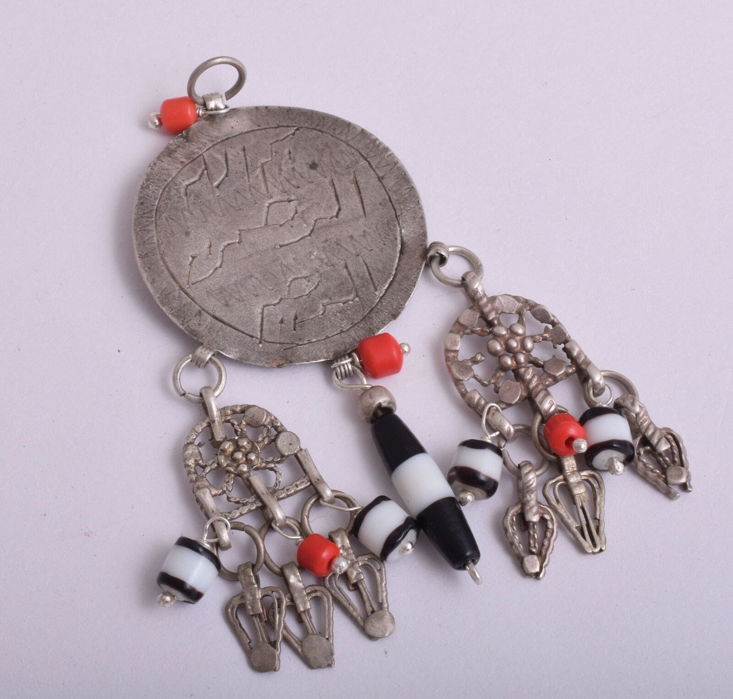 Vintage Silver Egyptian Zar Amulet Pendant-cult rutual egyptian jewelery