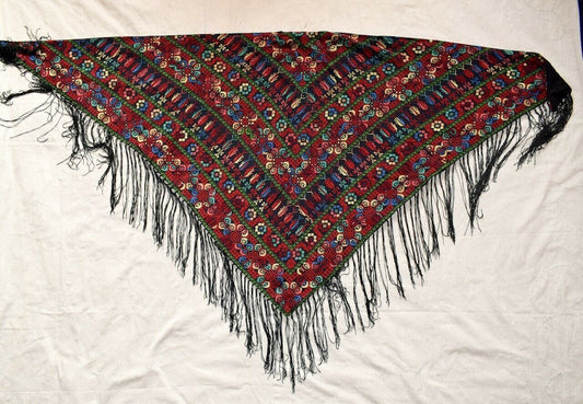 Palestinian Scarf, Embroidered Shawl, Egyptian Shawl, Bedouin Scarf, Hand Woven