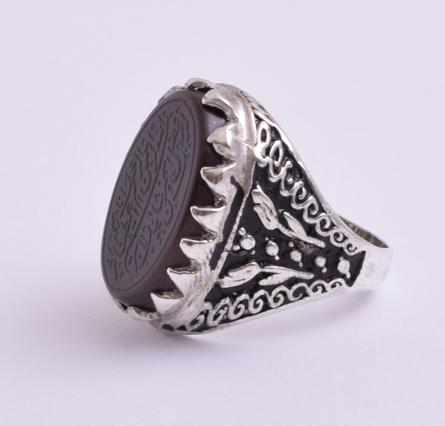 Islamic Yemeni Silver agate aqeeq aqiq men muslim ring -yemen عقيق