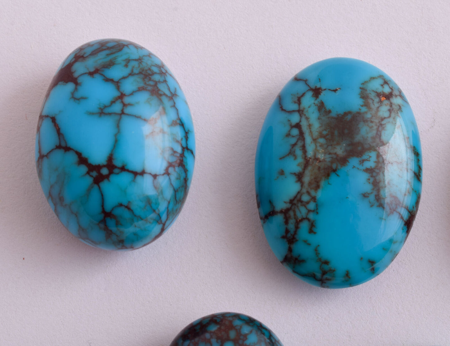 Egyptian Turquoise spiderweb Cabochon/  5 Cab cabochon stone- 296 Carats-Lot