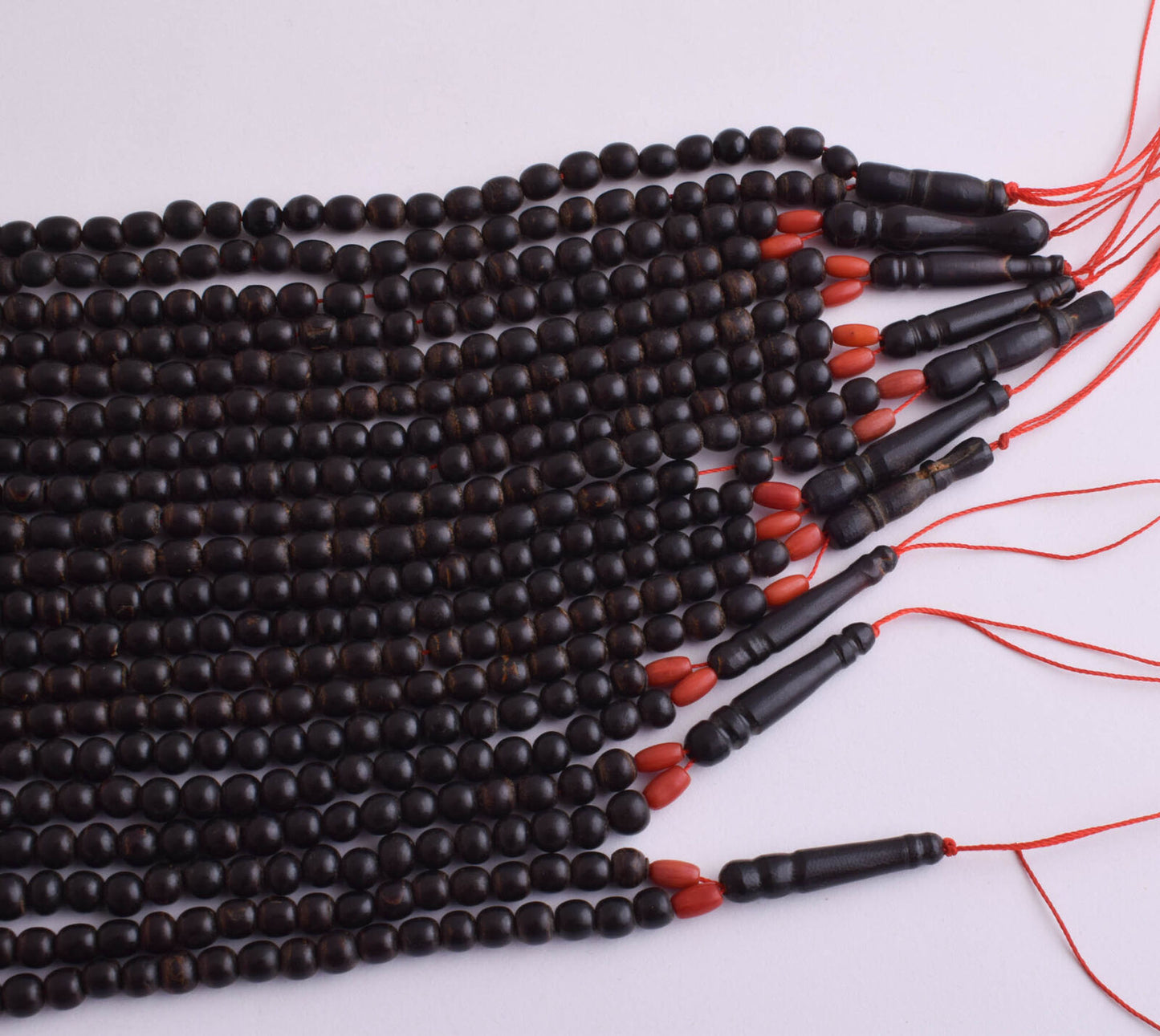 10 Prayer Beads-Antique black coral Yusr worry beads-komboloi-5mm beads