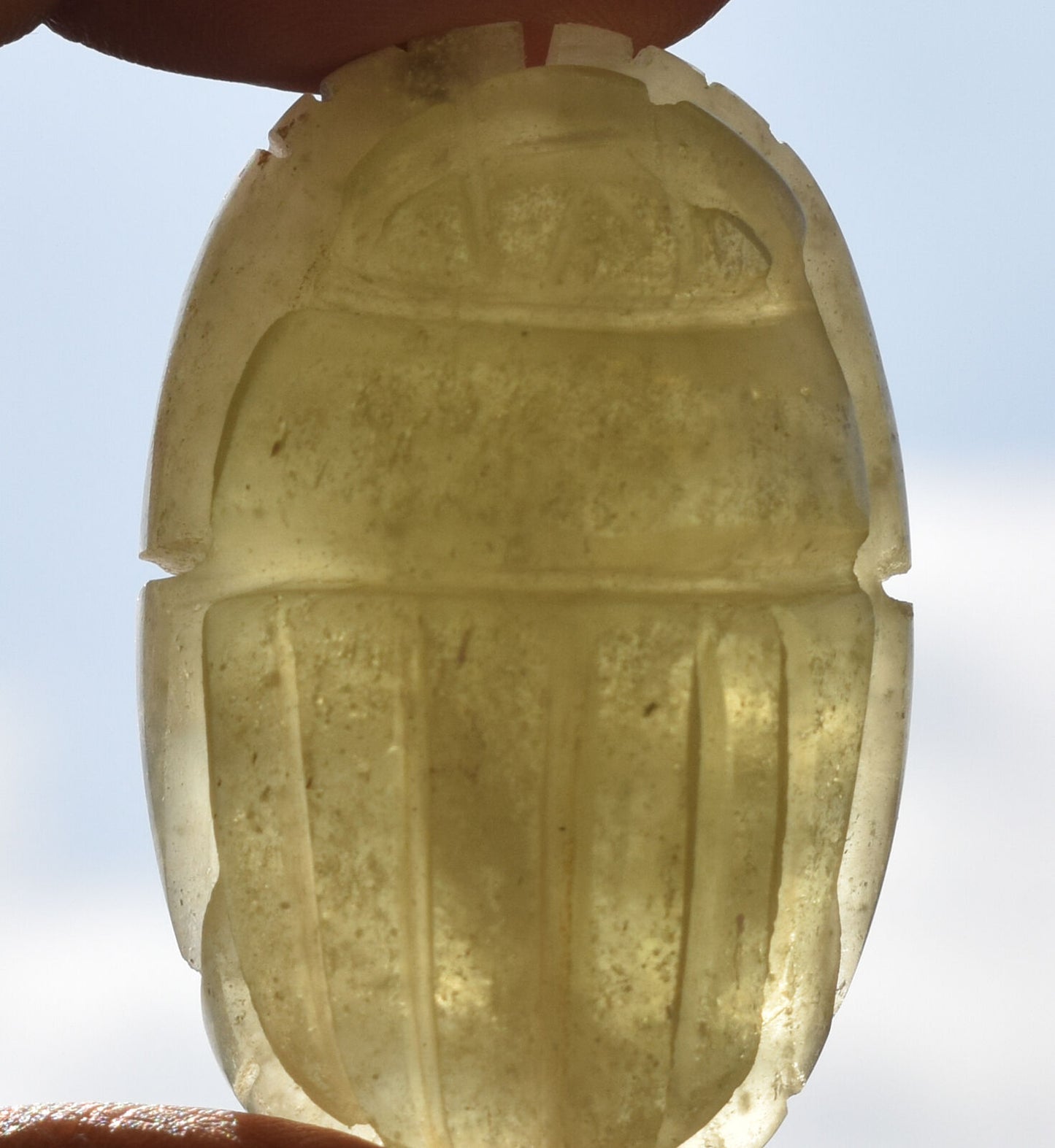 Libyan Desert Glass, Egyptian Scarab, Scarab Beetle, asteroids Impact- 145 Carat