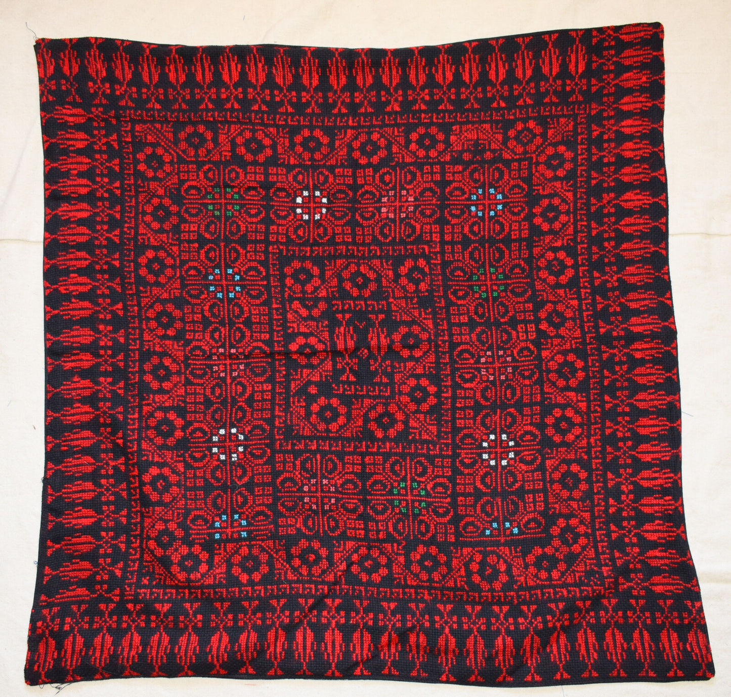 Egyptian Palestinian Bedouin Tablecloth-Hand Stitched embroidered  Tablecloth