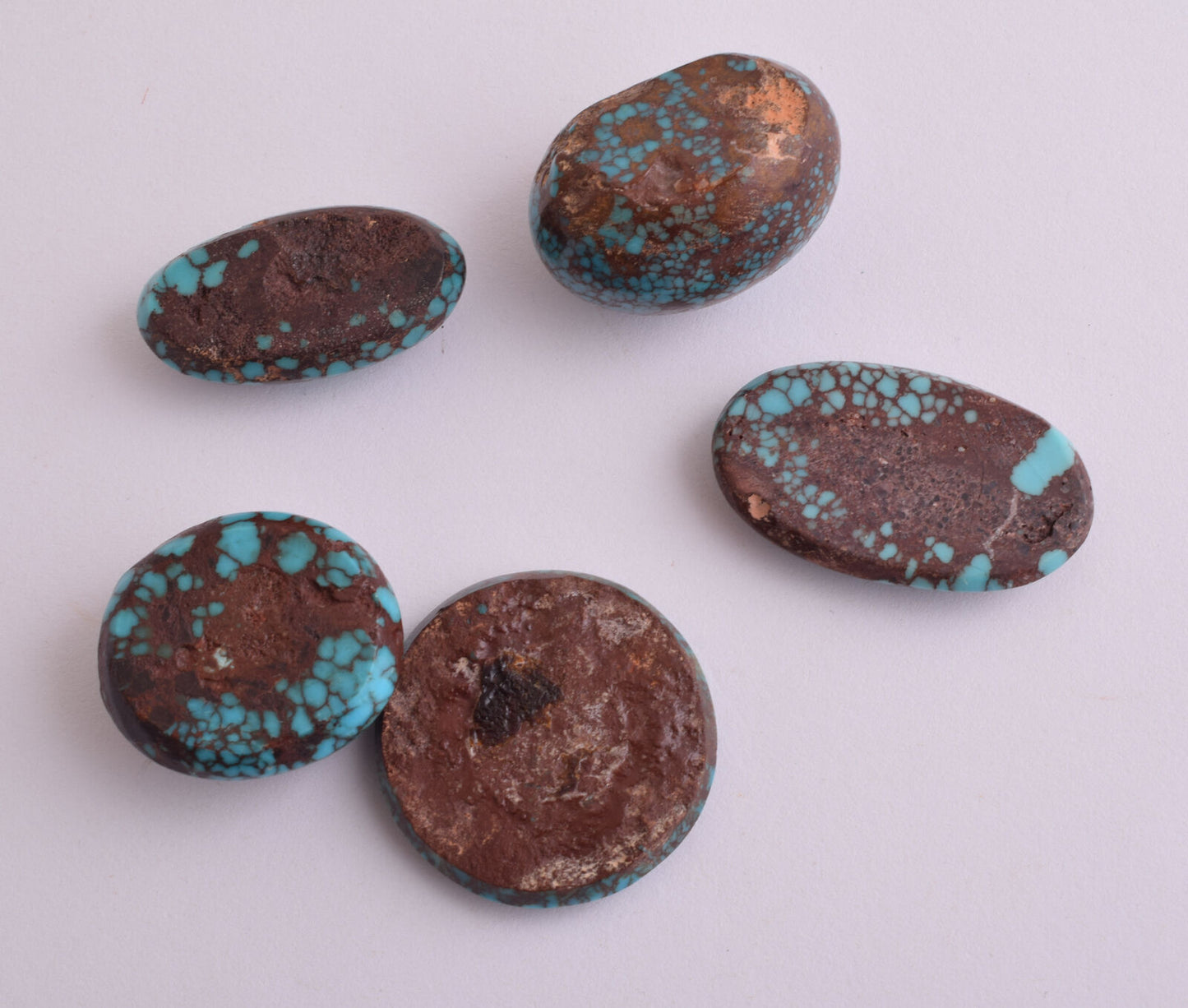 Egyptian Turquoise spiderweb Cabochon/  5 Cab cabochon stone- 410 Carats-Lot