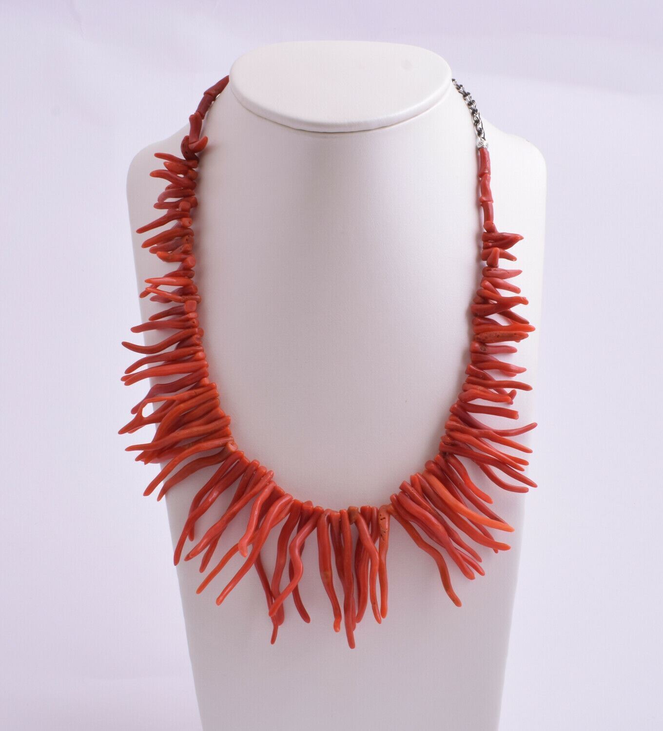 Natural Red Coral Necklace-untreated Italian branch Red coral-80 gram