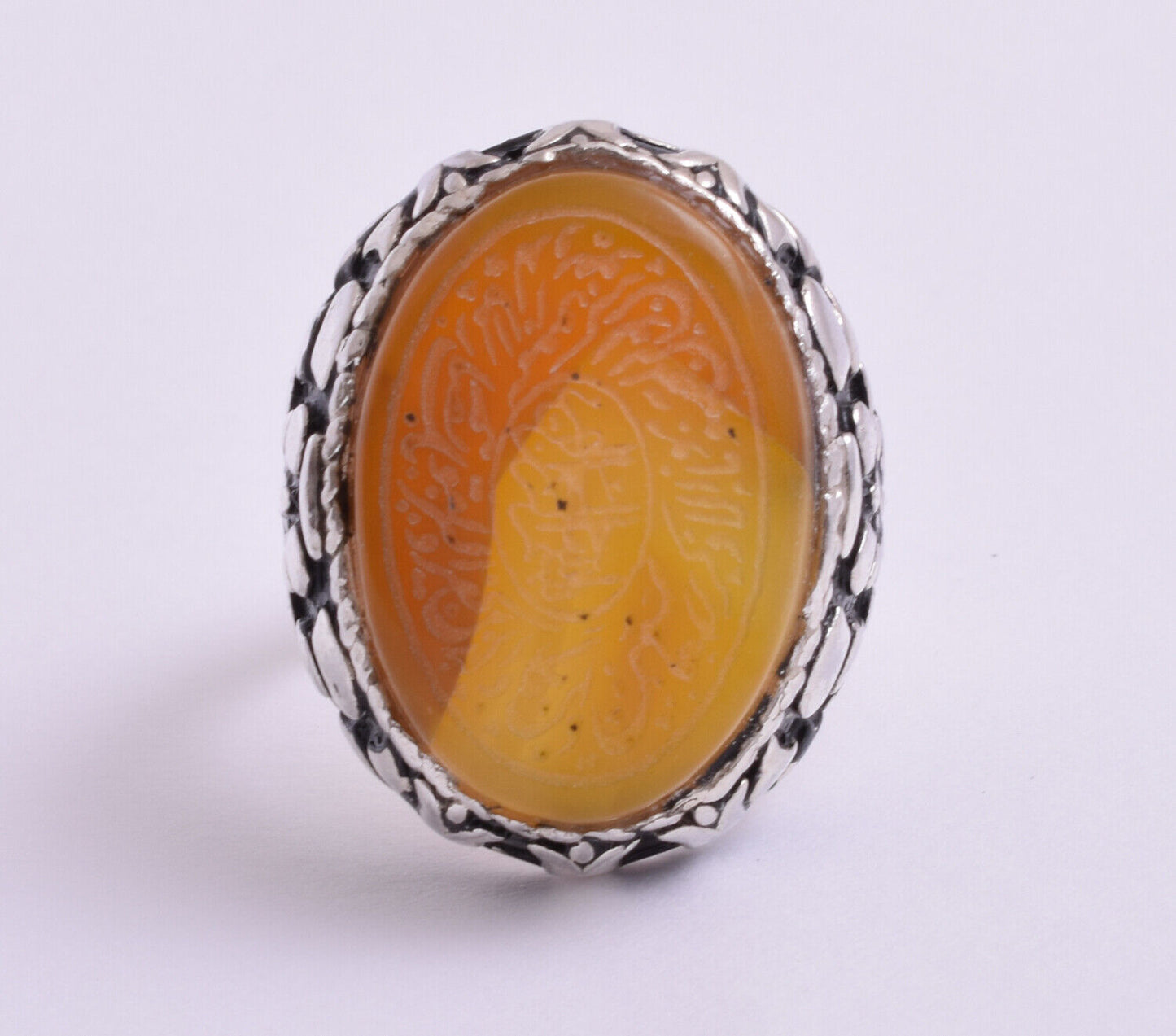 Islamic Yemeni Silver agate aqeeq aqiq men muslim ring -yemen عقيق