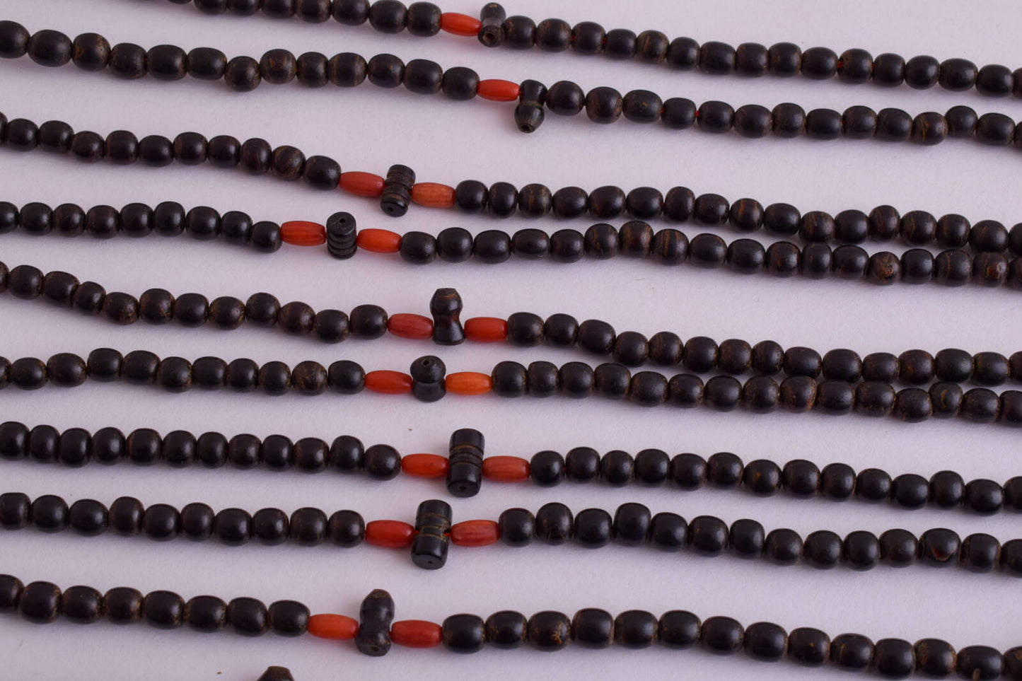 10 Prayer Beads-Antique black coral Yusr worry beads-komboloi-5mm beads