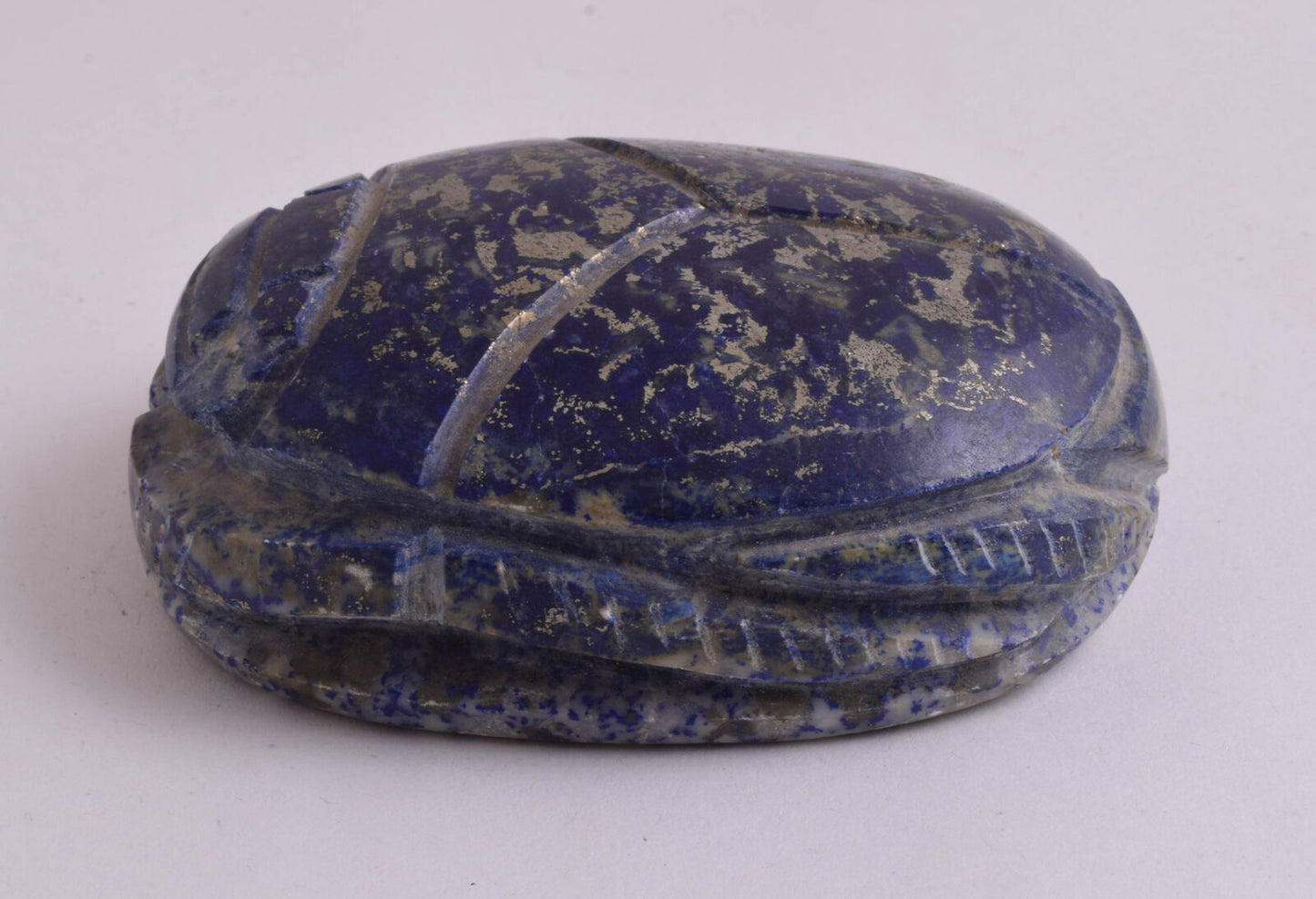 Egyptian Scarab-Carved Egyptian Lapis Lazuli Scarab- 3.4" /  379 gram