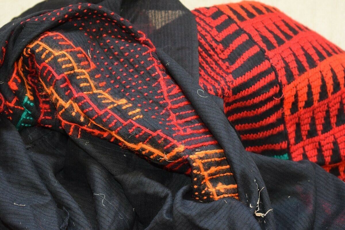 Palestinian Scarf, Embroidered Shawl, Egyptian Shawl, Bedouin Scarf, Hand Woven