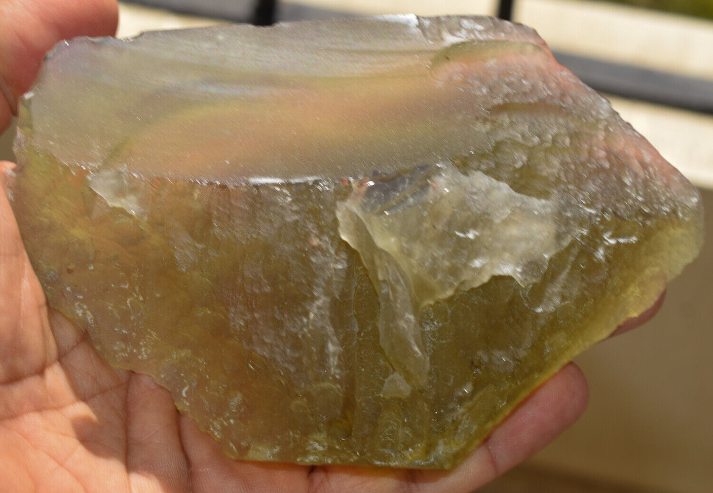 Libyan Desert glass-Eye of Horus-380 grams-Hand carved-Egypt-asteroid impact