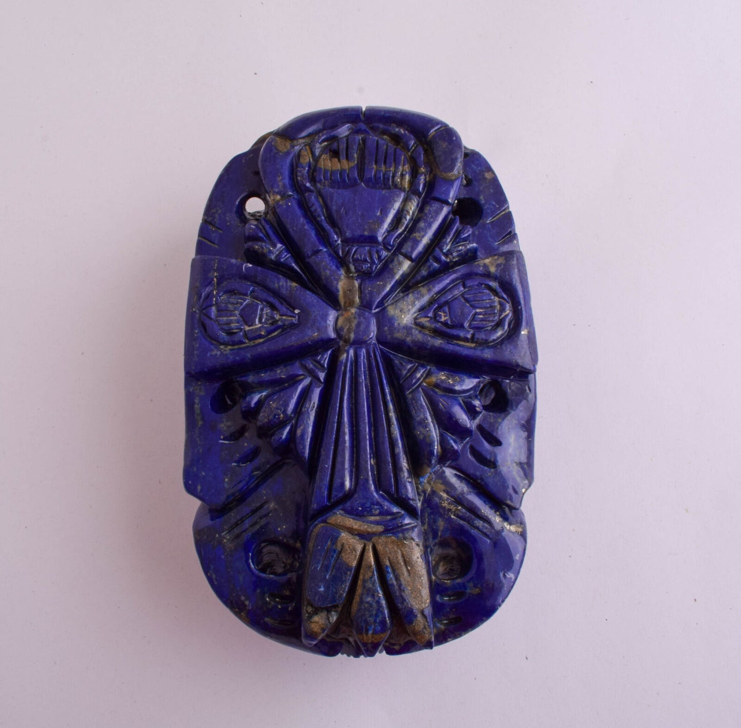 Lapis Lazuli-Egyptian Scarab-Scarab Beetle- carved- Large 6.7" / 1600 grams