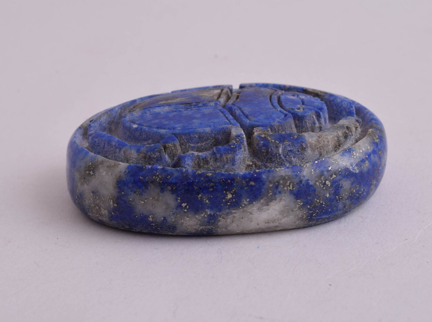 Egyptian Scarab-Carved Egyptian Lapis Lazuli Scarab- 1.9" / 48 gram