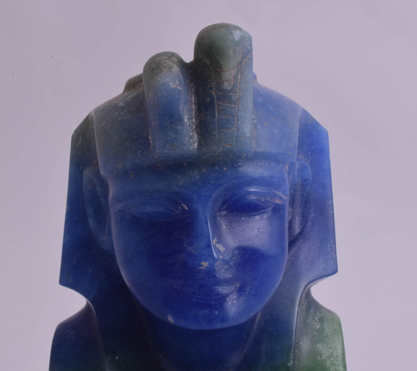 Egyptian King Tut Jasper Bust Statue-Hand Carved solid Jasper stone- +1000 grams