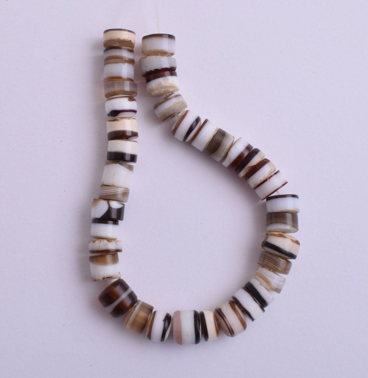 37 Antique banded Agate Beads wholesale-Idar-Oberstein beads-Trade beads-34 gram