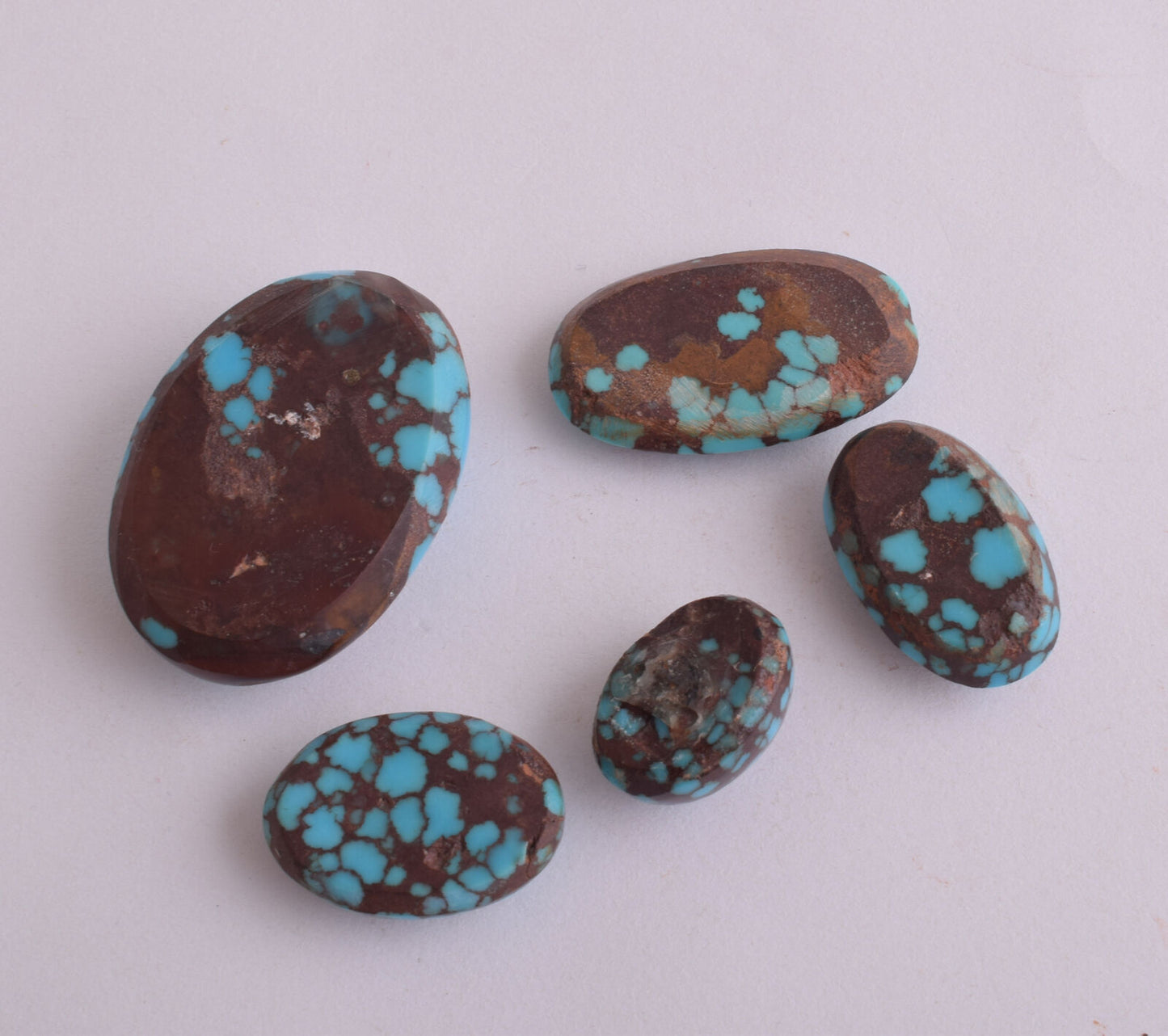 Egyptian Turquoise spiderweb Cabochon/ 5 Cab cabochon stone- 219 Carats-Lot