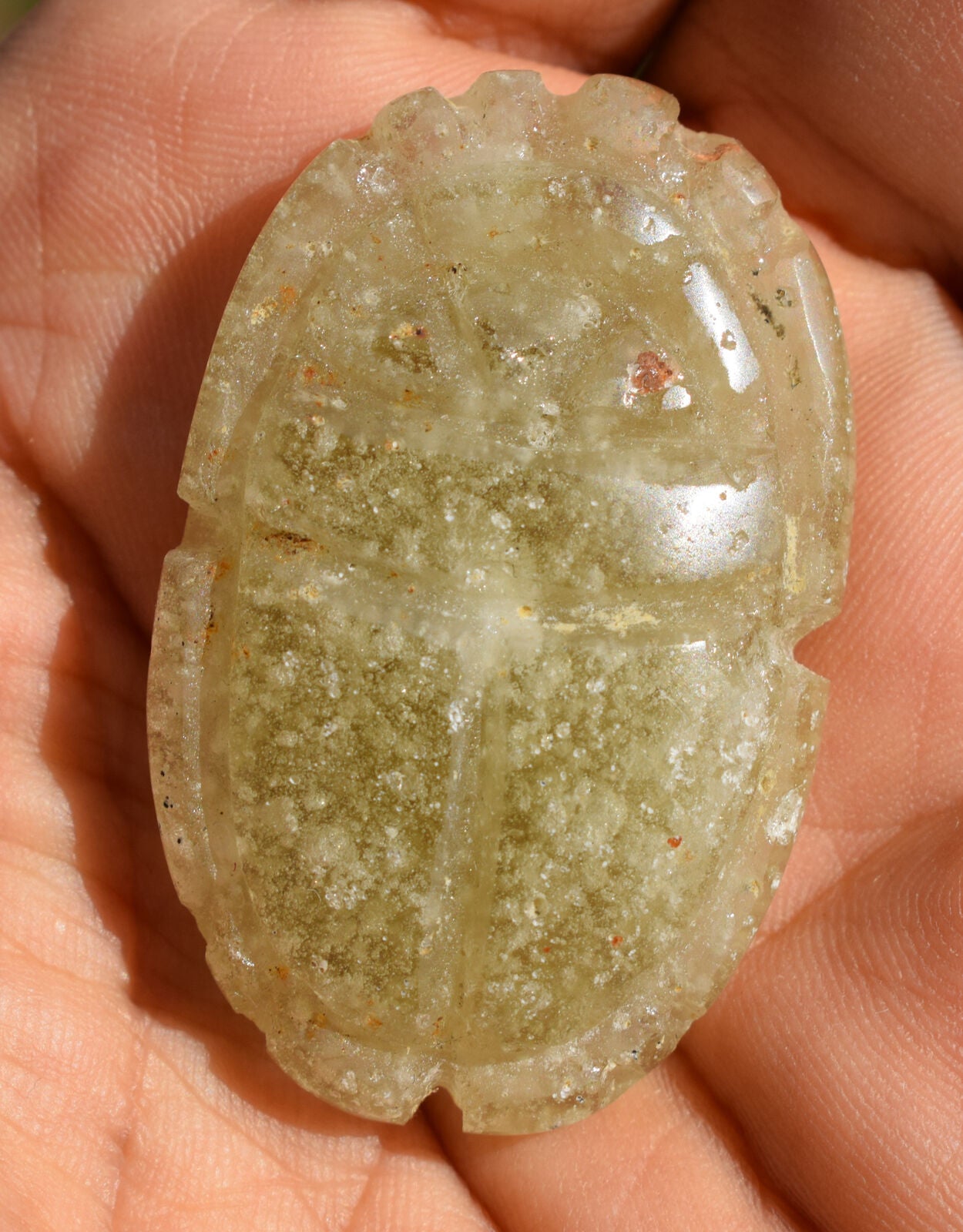 Libyan Desert Glass, Egyptian Scarab, Scarab Beetle, asteroids Impact, 89 Carat