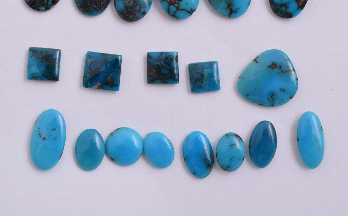 30 Egyptian Turquoise Cabochon/Spiderweb Cab Cabochon stone-189 Carats-WHOLESALE