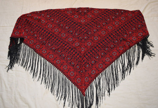 Hand Stitched embroidered Egyptian / Palestinian Bedouin Wrap Shawl Scarf