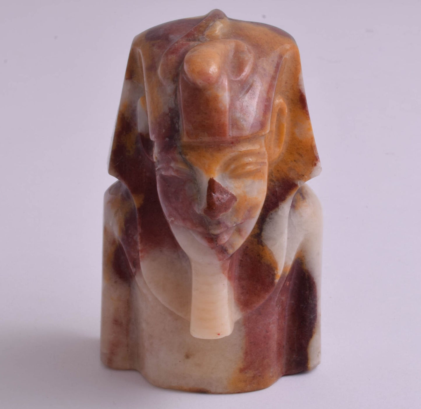 Egyptian King Tut Jasper Bust Statue-Hand Carved solid Jasper stone- +1000