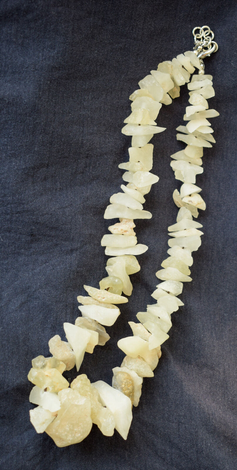 Libyan Desert glass Necklace, rough desert glass from asteroid impact-183 grams