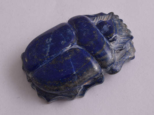 Egyptian Scarab-Carved Egyptian Lapis Lazuli Scarab- 3.1" /  173 gram