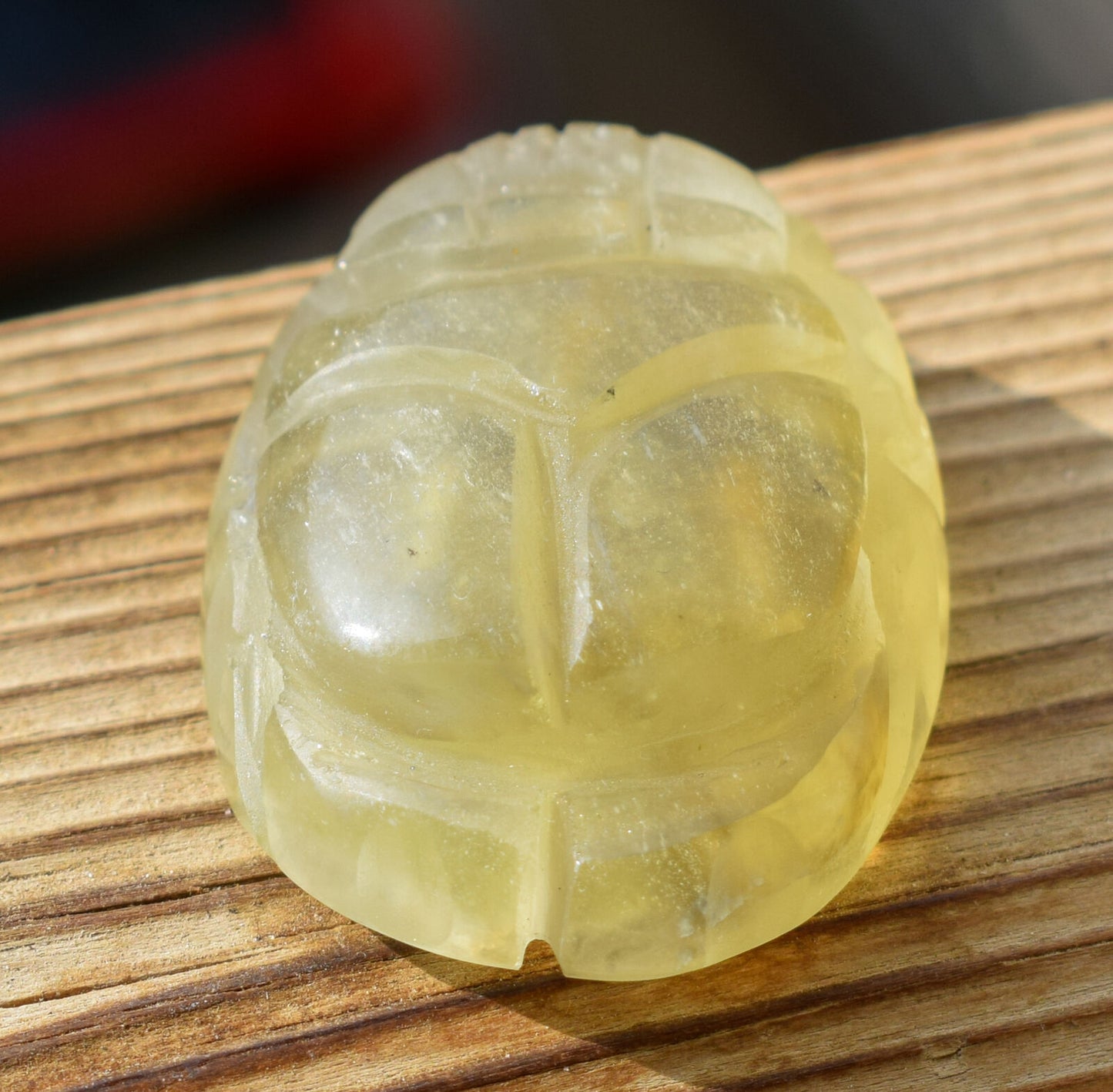 Libyan Desert Glass, Egyptian Scarab, Scarab Beetle, asteroids Impact- 100 Carat