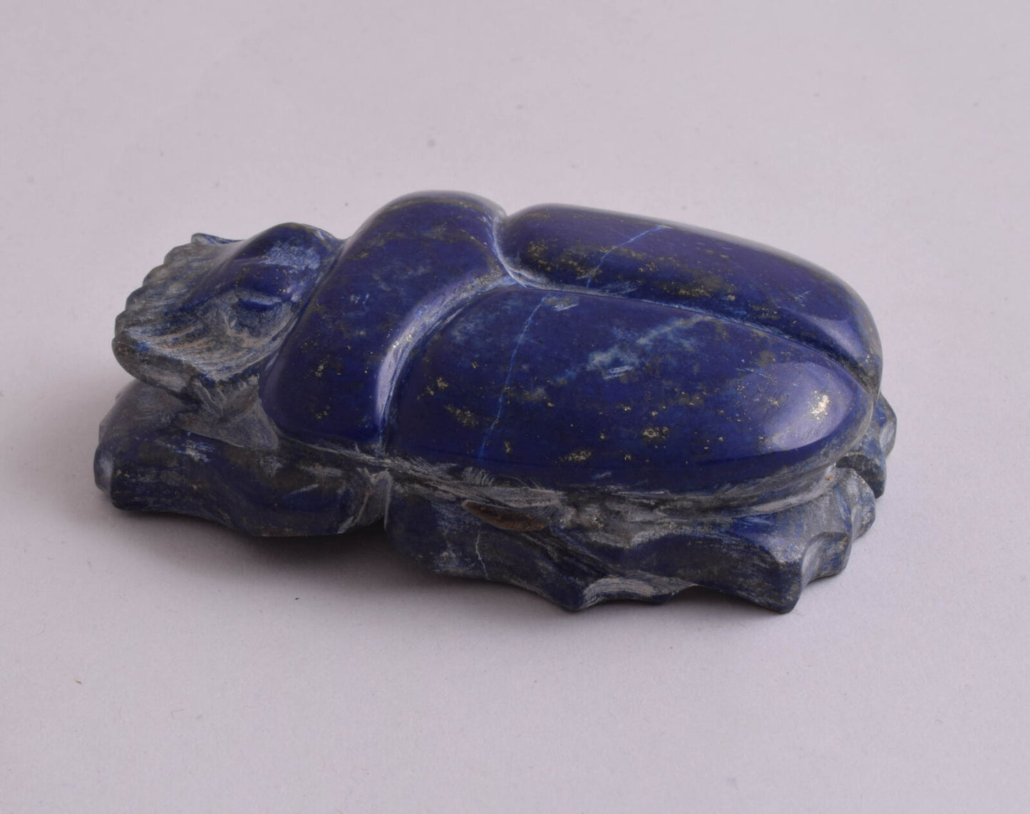 Egyptian Scarab-Carved Egyptian Lapis Lazuli Scarab- 3.1" /  173 gram