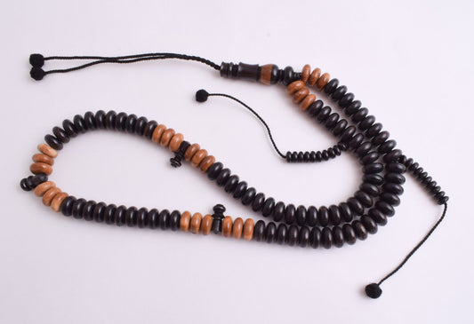 4 Pieces-Ebony/ Kuka Islamic Prayer Beads-Worry Beads-Muslim Tasbih-Dhikr