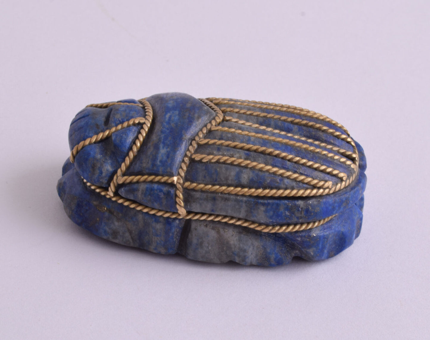 Egyptian Scarab-Hand Carved egyptian Lapis Lazuli SCARAB- 2.2" / 82 gram