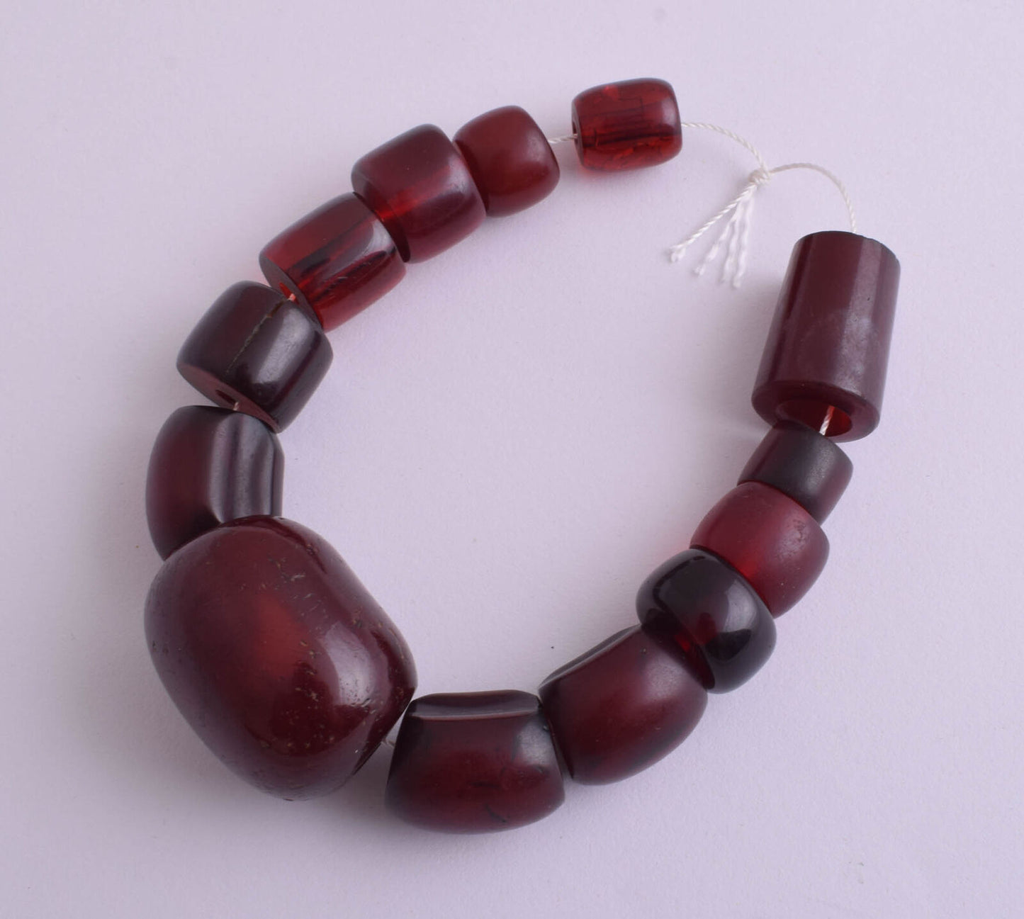 Antique genuine Cherry Amber Bakelite Faturan Beads