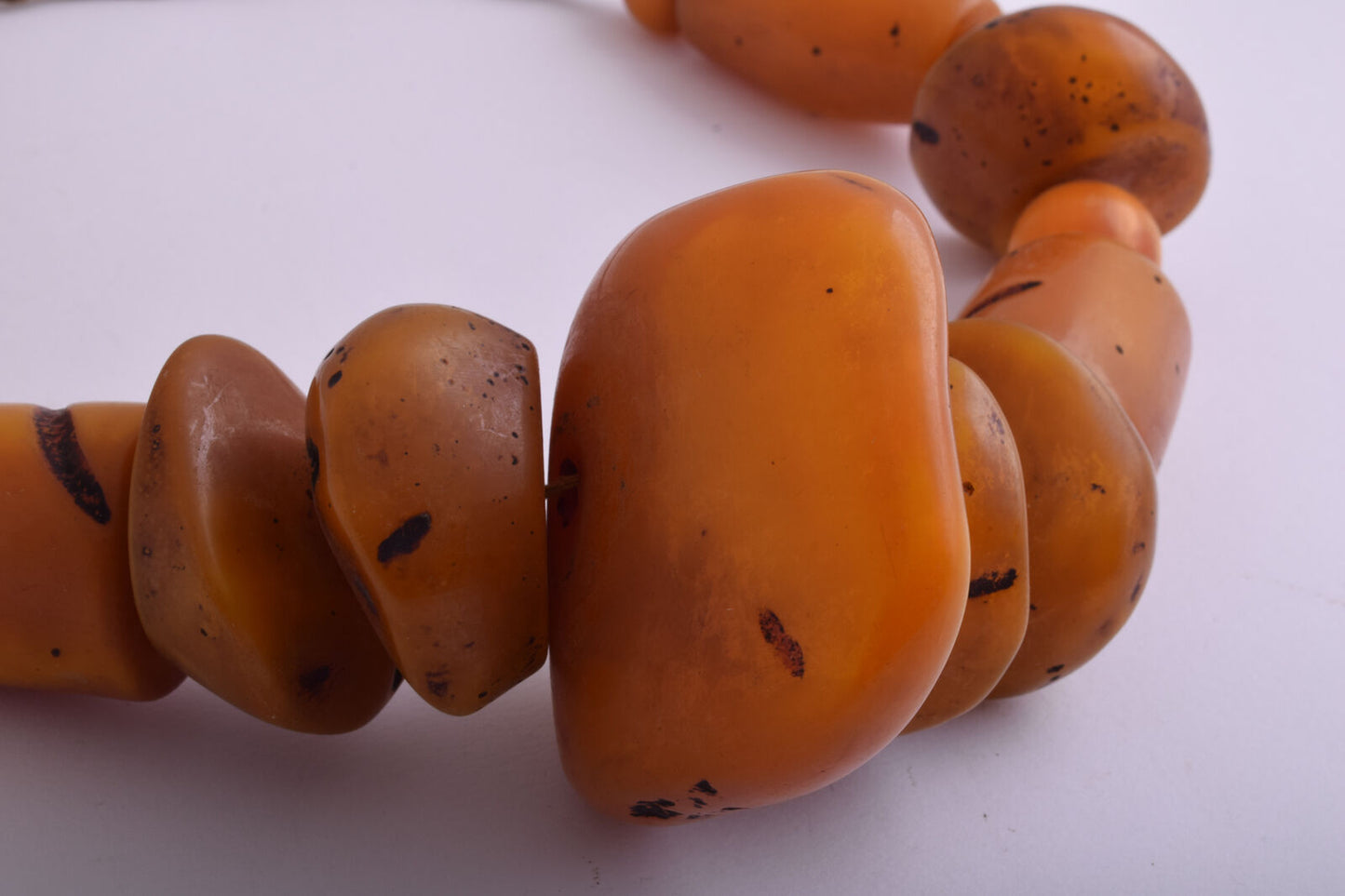 LARGE antique African Moroccan Amber Beads Strands-RESIN-FAUX amber- 570 gram