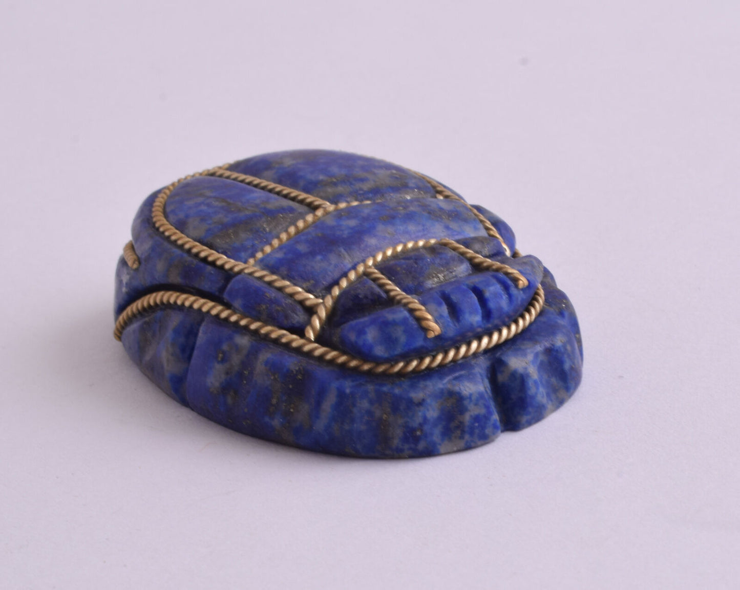 Egyptian Scarab-Hand Carved egyptian Lapis Lazuli SCARAB- 2" / 57 gram