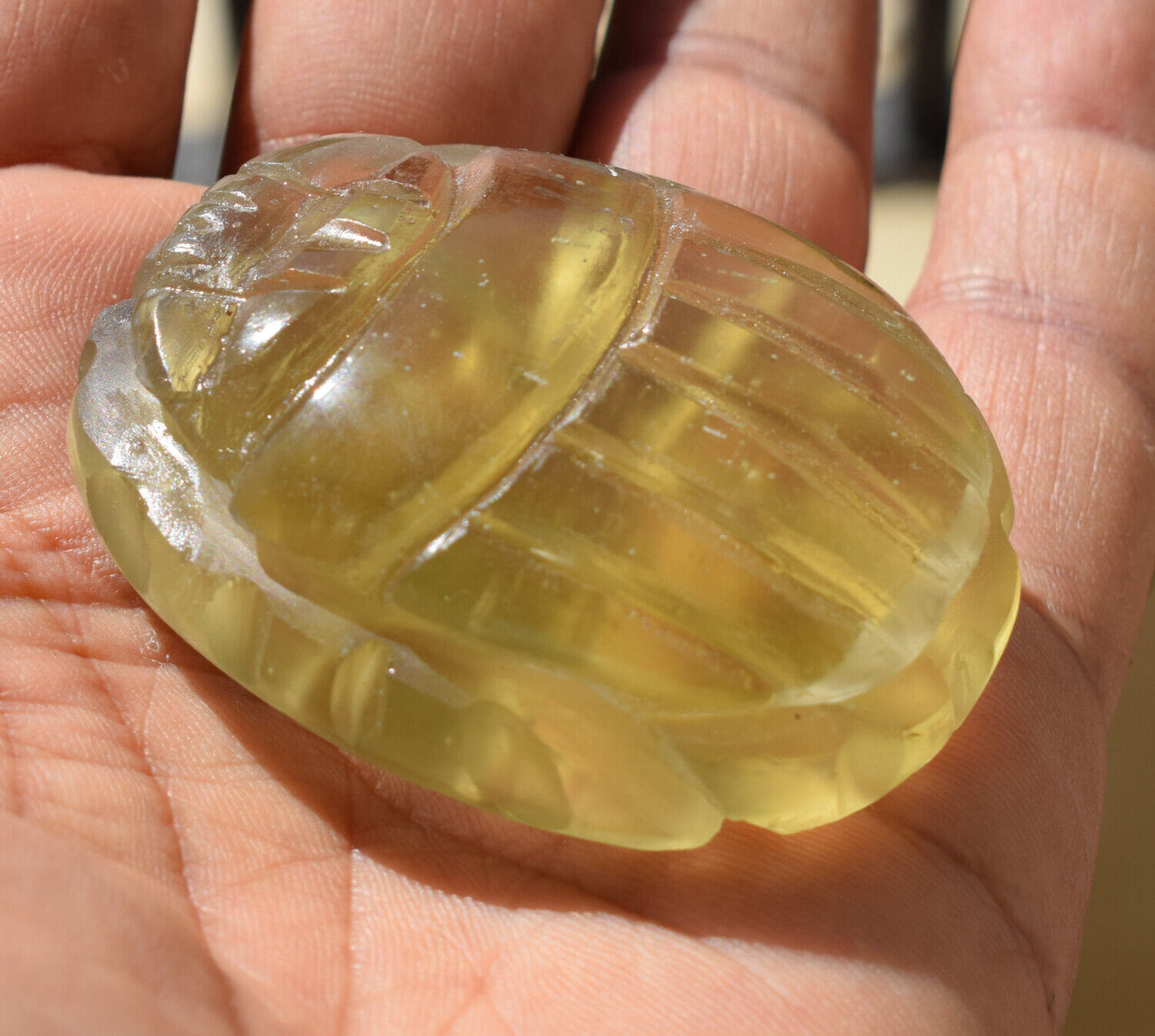 Libyan Desert Glass, Egyptian Scarab, Scarab Beetle, asteroids Impact, 386 Carat