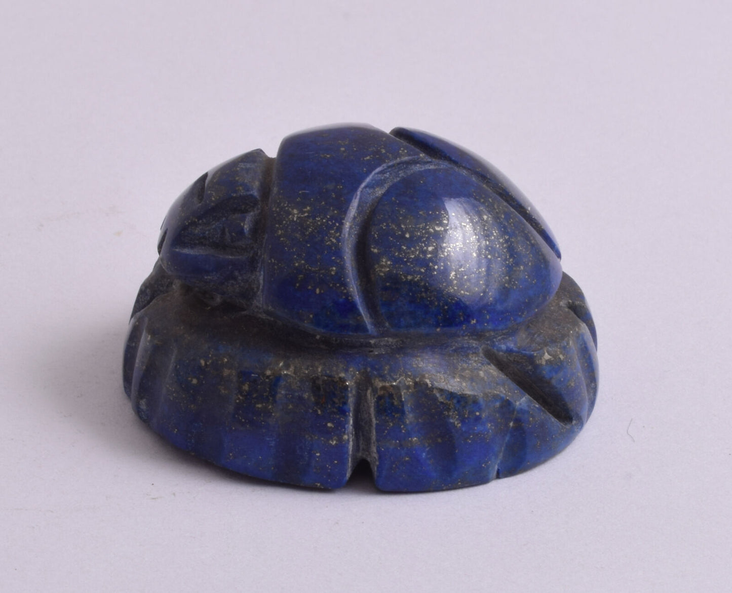 Egyptian Scarab-Carved Egyptian Lapis Lazuli Scarab- 1.6" / 56 grams