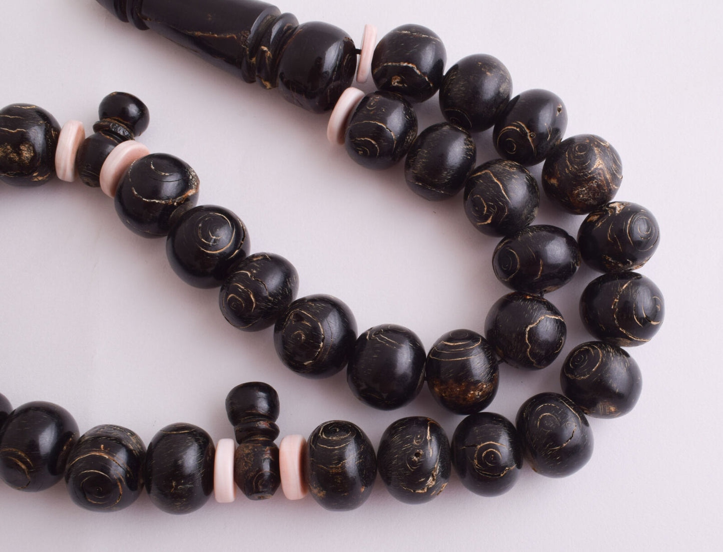 Black coral Islamic Prayer Beads-ُTasbih Worry Beads-20X16mm-190 grams-يسر