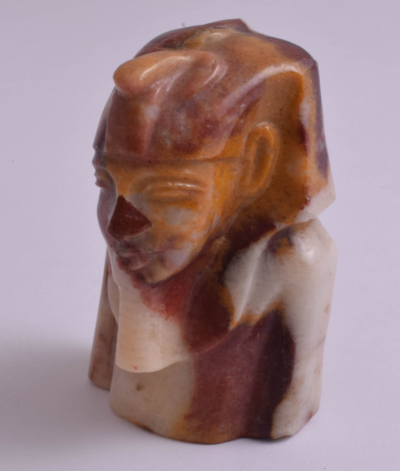 Egyptian King Tut Jasper Bust Statue-Hand Carved solid Jasper stone- +1000