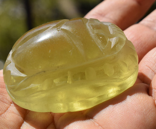 Libyan Desert Glass, Egyptian Scarab, Scarab Beetle, asteroids Impact 429 Carat