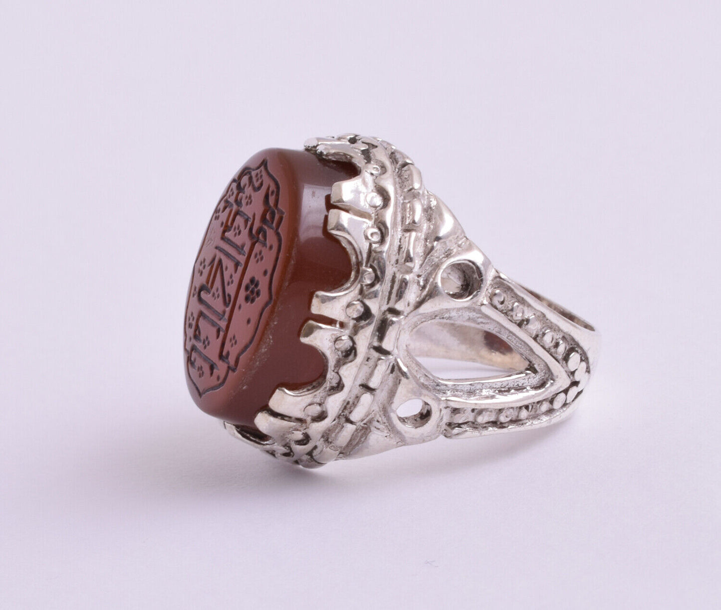 Islamic Yemeni Silver agate aqeeq aqiq men muslim ring -yemen عقيق