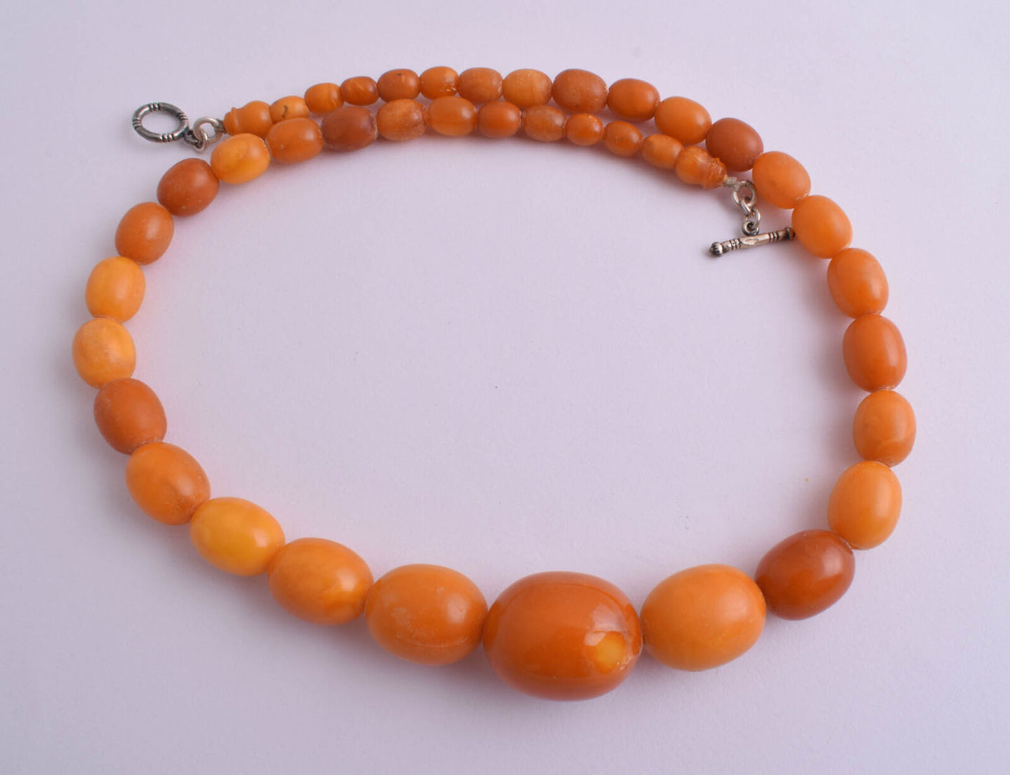 Antique genuine natural German Amber kahraman beads Necklace-Bernsteinkette