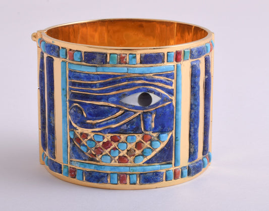 Eye of Horus Bracelet of King Tut-Egyptian Revival Bangle Bracelet-Tutankhamun