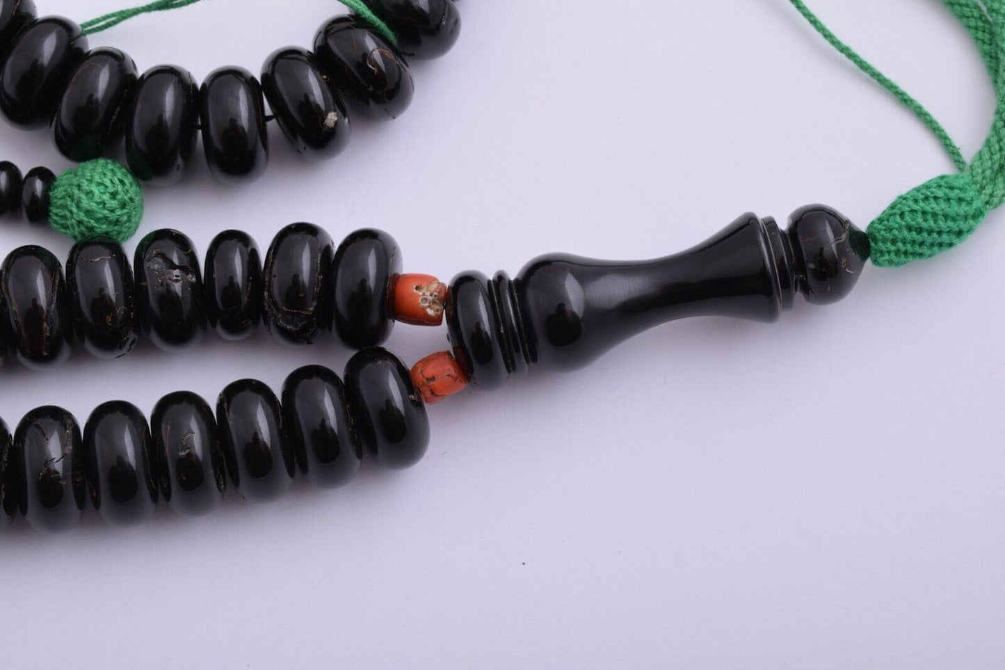 Prayer Beads- Black Coral-Yusr komboloi-Islamic Tasbih- سبحة يسر البحر الاحمر