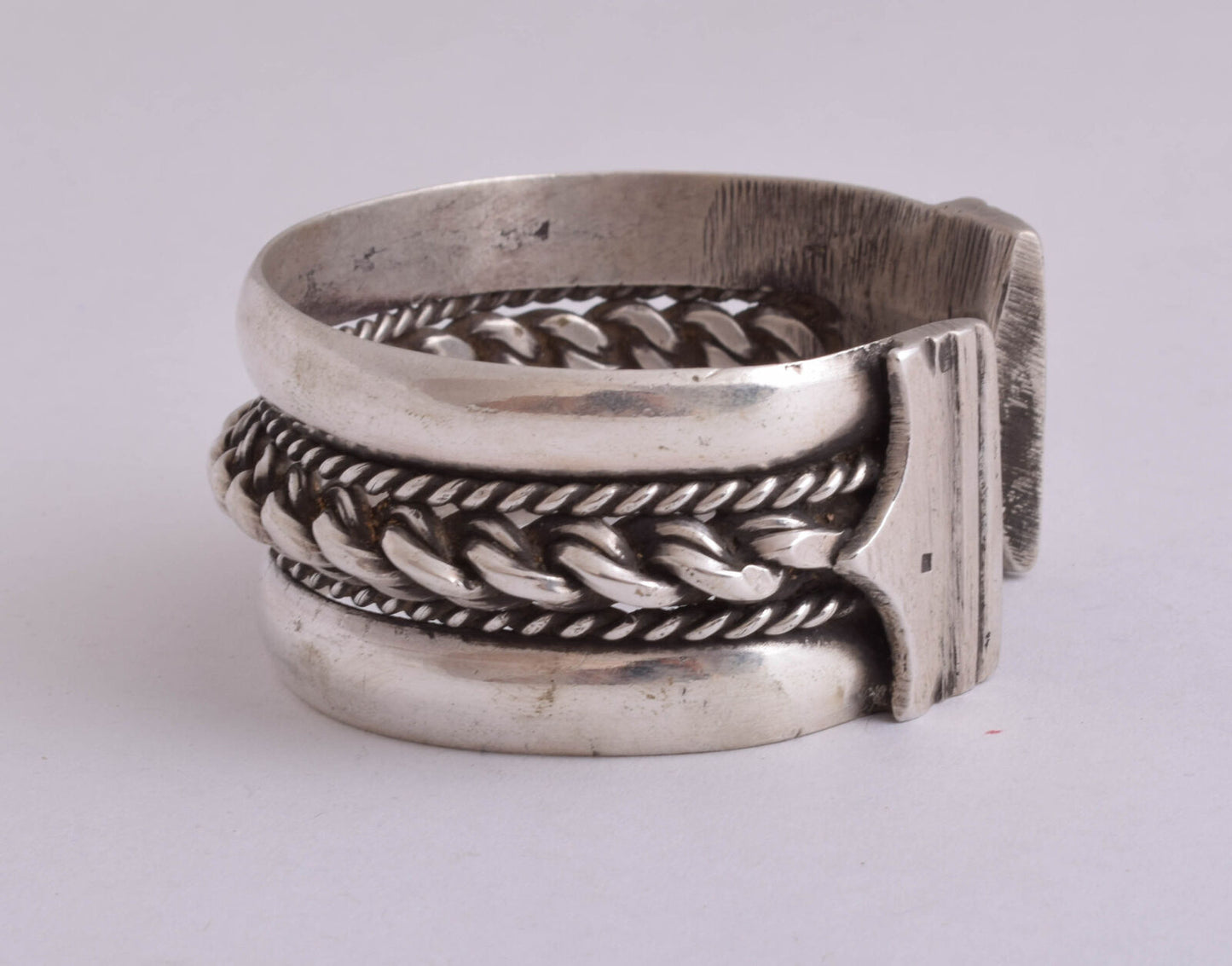 Vintage Egyptian Ethnic Bedouin Silver Siwa Bracelet Cuff