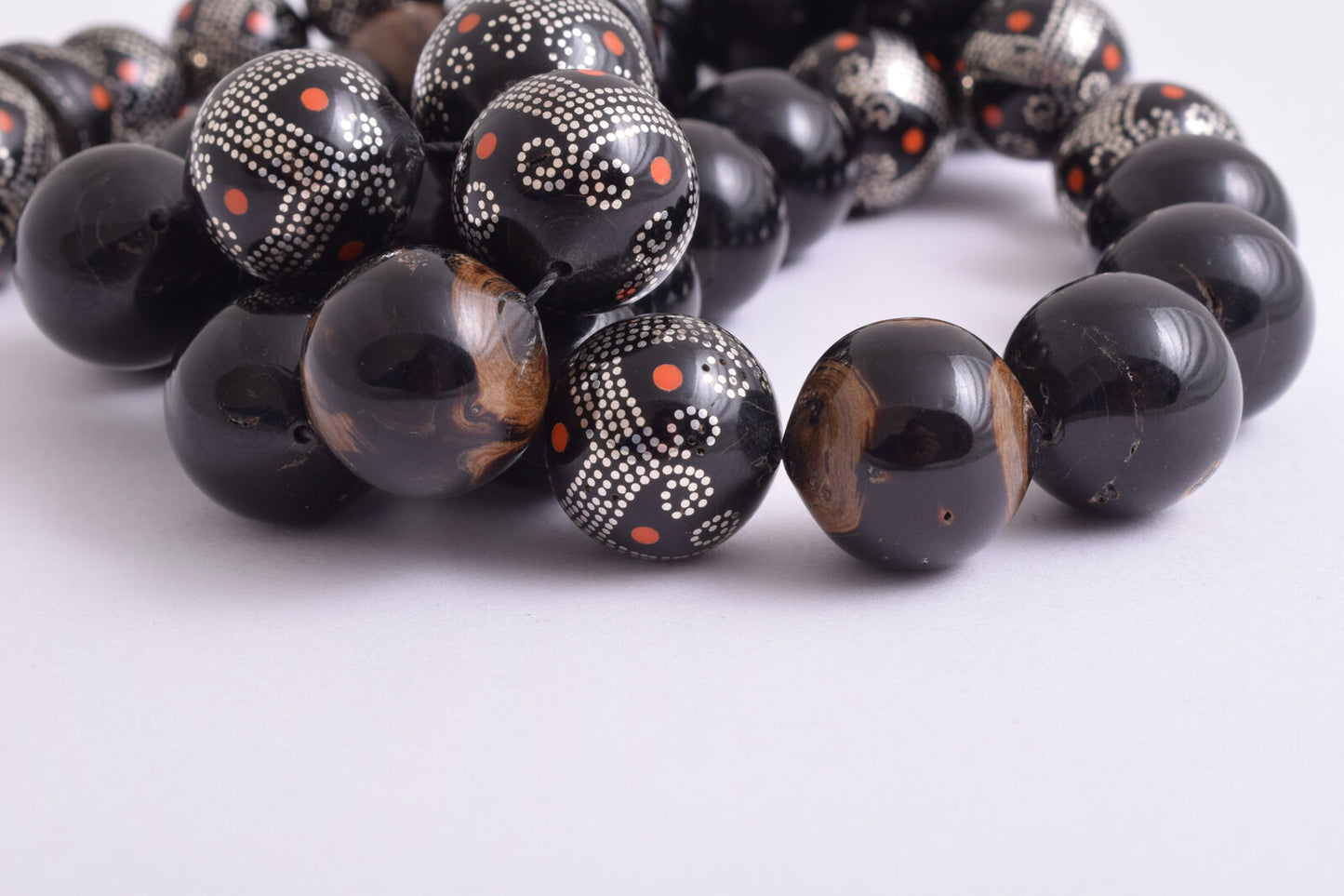 Black coral Islamic Prayer Beads-ُTasbih Worry Beads-18X18mm-180grams-يسر