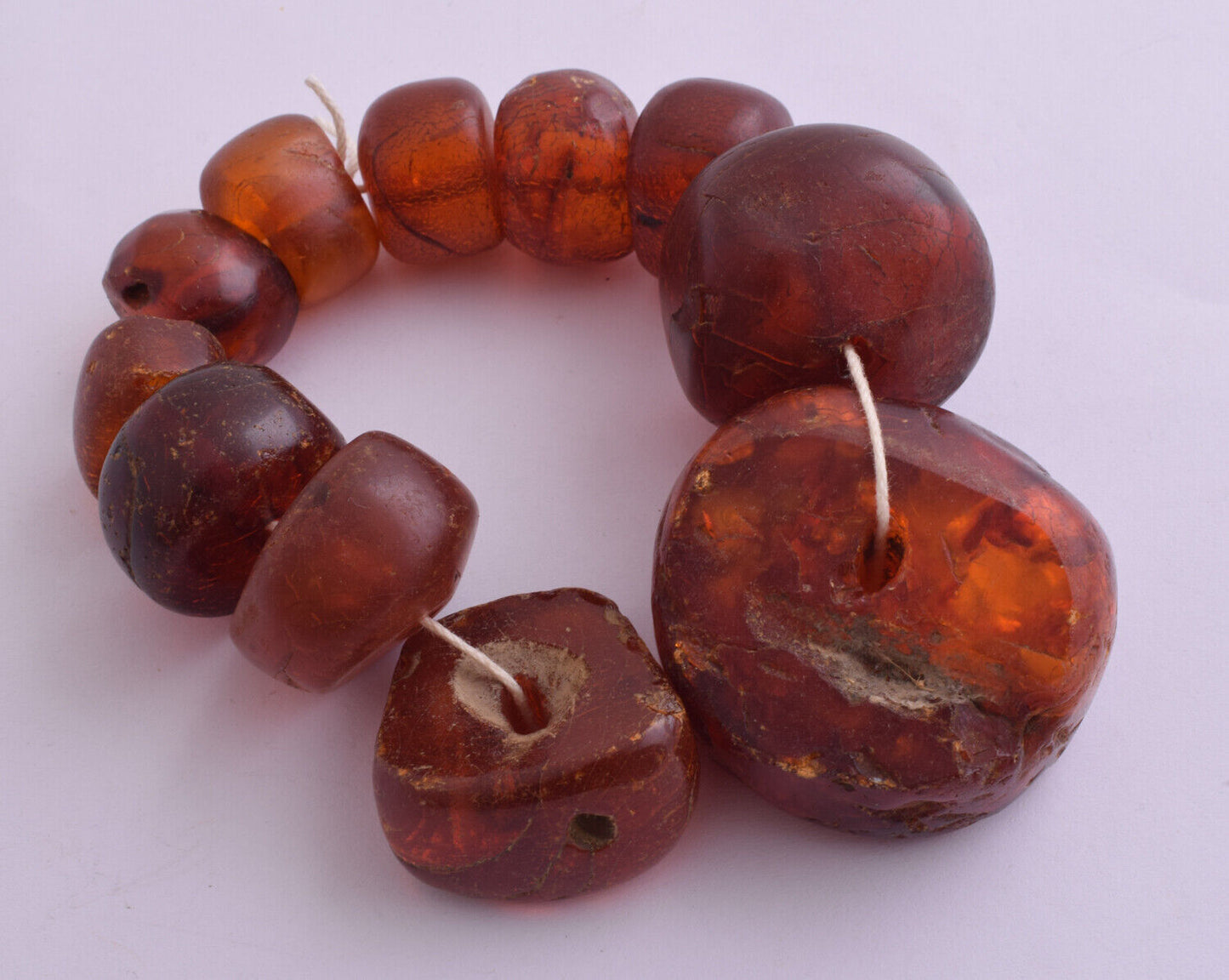 Vintage Natural genuine moroccan berber amber beads-74 gram